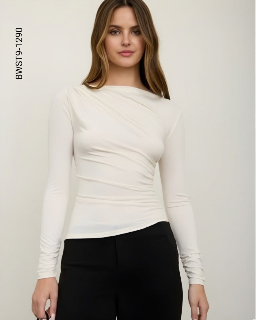 Blusa manga larga ajustada I 1290