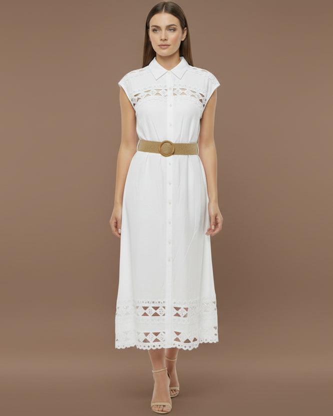 Vestido midi corte A line N 1082