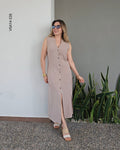 Vestido camisero maxi sin mangas N 228