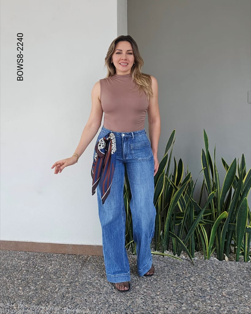 Body sin mangas drapeado lateral  H 2240