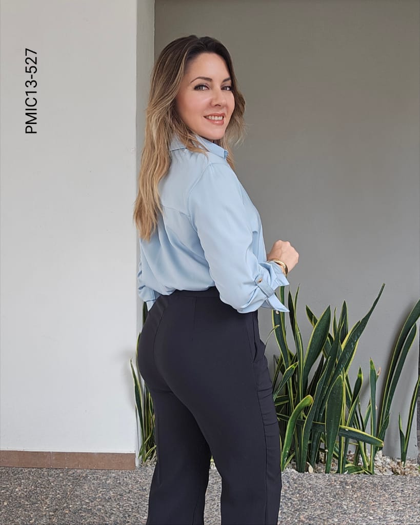 Pantalón tiro alto pinzas delanteras  M 527